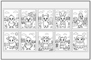 Farm Animals Coloring Pages, an Animal Illustration by Lamia Emad (Thumbnail 3 of 5)
