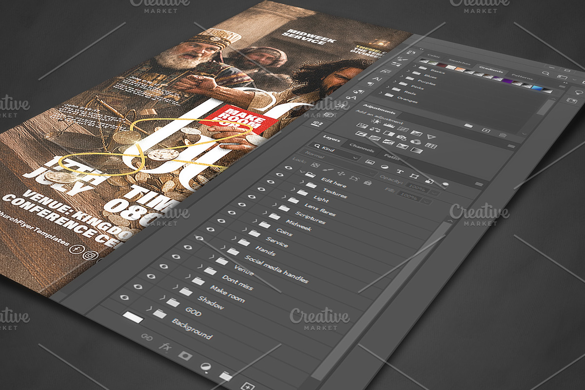 Make Room for God Church Flyer PSD, a Social Media Template by church flyer templates (Photo 7 of 12)