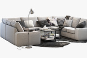 U-shaped sofa 3d model, a Furniture 3D Model by 3dmitruk (Thumbnail 2 of 11)