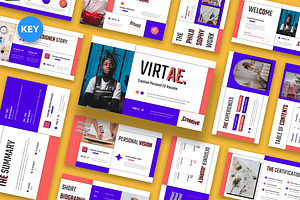 Virtae Creative CV Resume Keynote, a Presentation Template by kerismaker