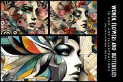 Women, Flowers and Butterflies, a Decorative Illustration by Digital Art Creations (Thumbnail 7 of 12)