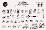 Coffee Hand-Drawn illustrations, a Food Illustration by dicreate (Thumbnail 3 of 12)