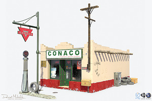 Retro Gas Station