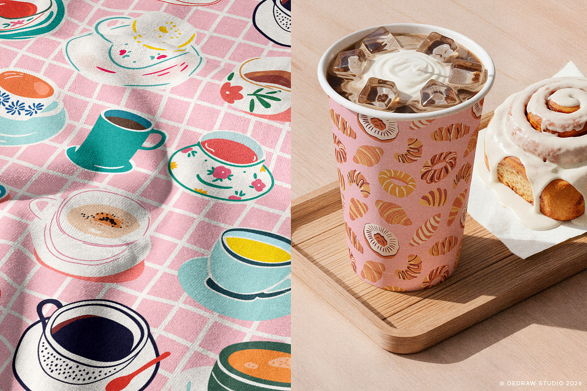 Café Collection: Graphics & Patterns, a Pattern Graphic by Dedraw Studio (Photo 14 of 15)