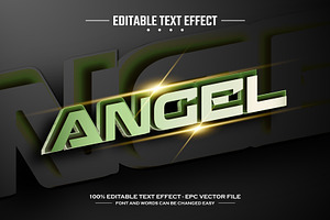 Angel 3D Editable Text Effect