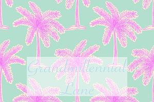 Tropical palm tree seamless pattern