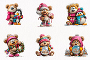 Whimsical Christmas Teddy Bear, a Seasonal Illustration by fashionaddict (Thumbnail 2 of 7)