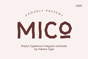 Mico - Playful Typeface, a Sans Serif Font by Hakara Type (Thumbnail 1 of 7)
