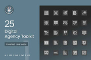 25 Digital Agency Toolkit Icons, an Outline Icon by IconBunny (Thumbnail 1 of 2)
