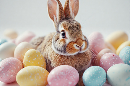 Pastel Eggs Easter Bunny image, a Holiday Photo by ComfortQ
