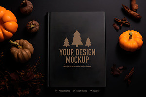 A Book With A Design Mockup Surround