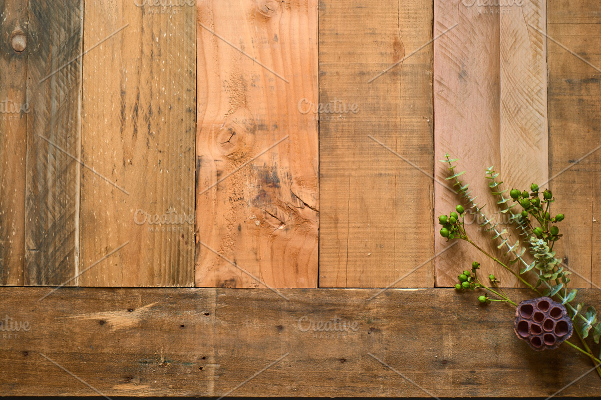 Rustic Flower Photo Set On Wood, a Books & Magazine Mockup by Kudzu Camera (Photo 6 of 6)