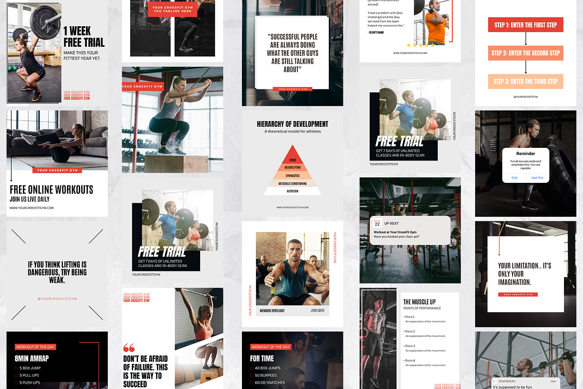 Fitness Instagram Post Template, a Social Media Template by Shot Agency ...