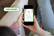 Green Baby Shower Invitation Card, an Invitation Template by TheSimplySereneShop (Thumbnail 4 of 11)