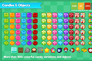 Cute Candy - Match Three Game Assets, an Illustration by pzUH (Thumbnail 2 of 5)