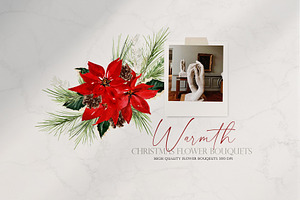 Watercolor Flower-Classic Christmas