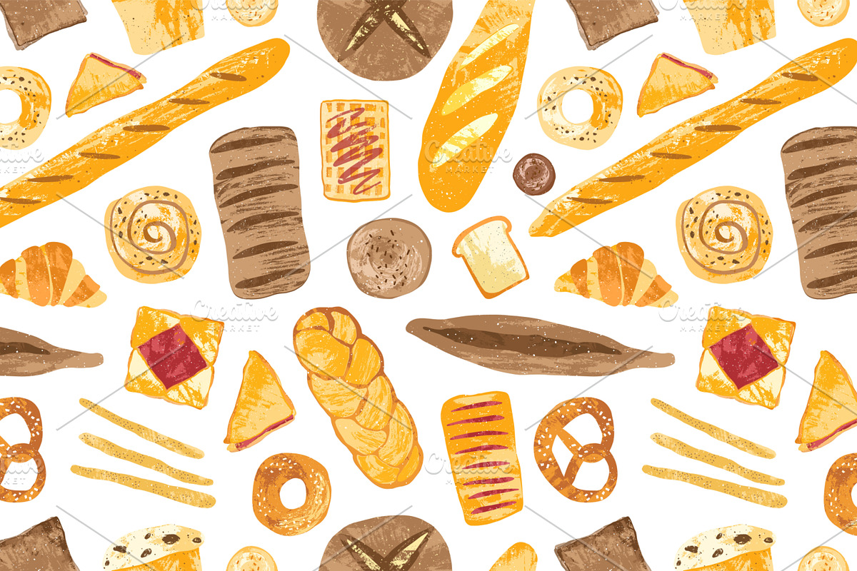 Bakery patterns, a Pattern Graphic by Good Studio