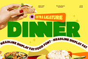 DINNER - Headline Bold Fat Font, a Sans Serif Font by Sensatype (Thumbnail 1 of 13)