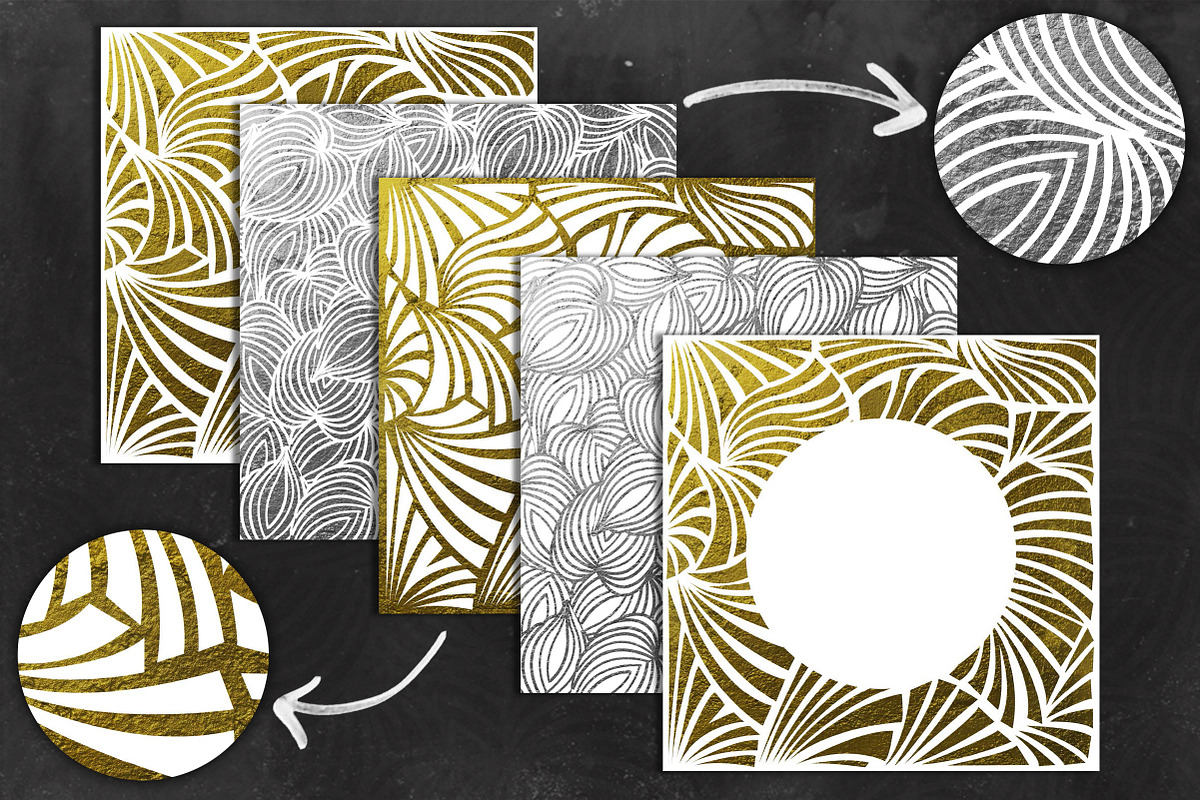 Floral Wht Silver/Gold Pack preview 2