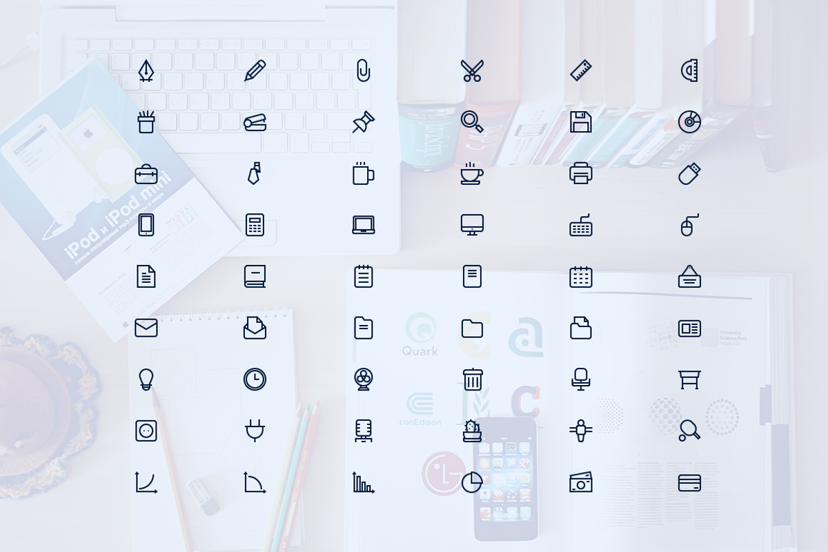 OFFICE ICONS, an Outline Icon by Limitless (Photo 2 of 2)