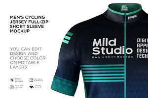 Men's Cyling Jersey Mockup