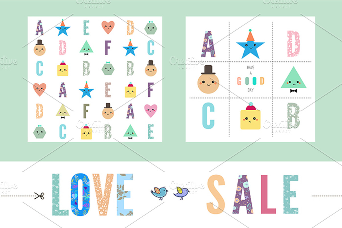 Floral alphabet & Figures preview 4