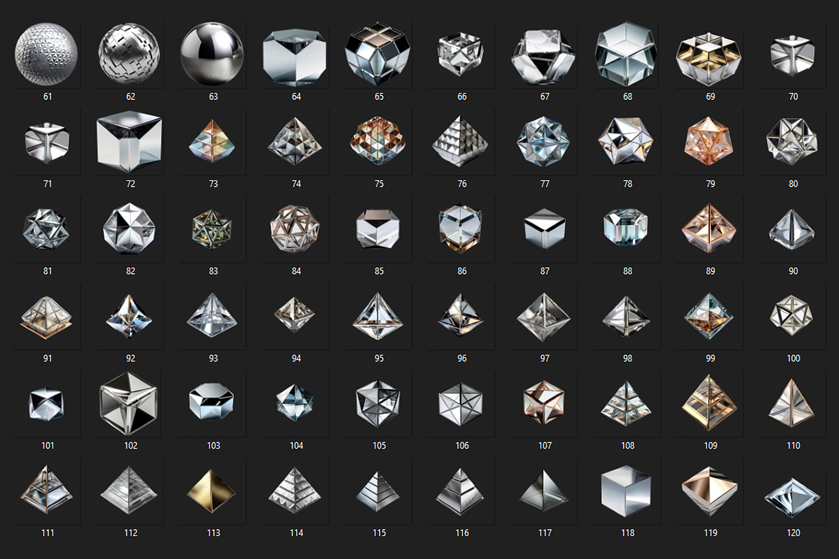 Geometrica: 3D Geometric Shapes, an Object Graphic by RDShop (Photo 7 of 9)