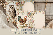 Floral Romance – Junk Journal Pages., a Decorative Illustration by GalaDesign03 (Thumbnail 5 of 8)