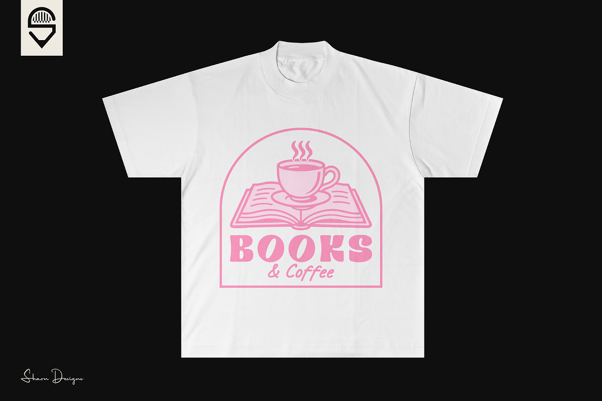Books & Coffee – Lover Design, a Graphic by shaondesigns (Photo 2 of 4)