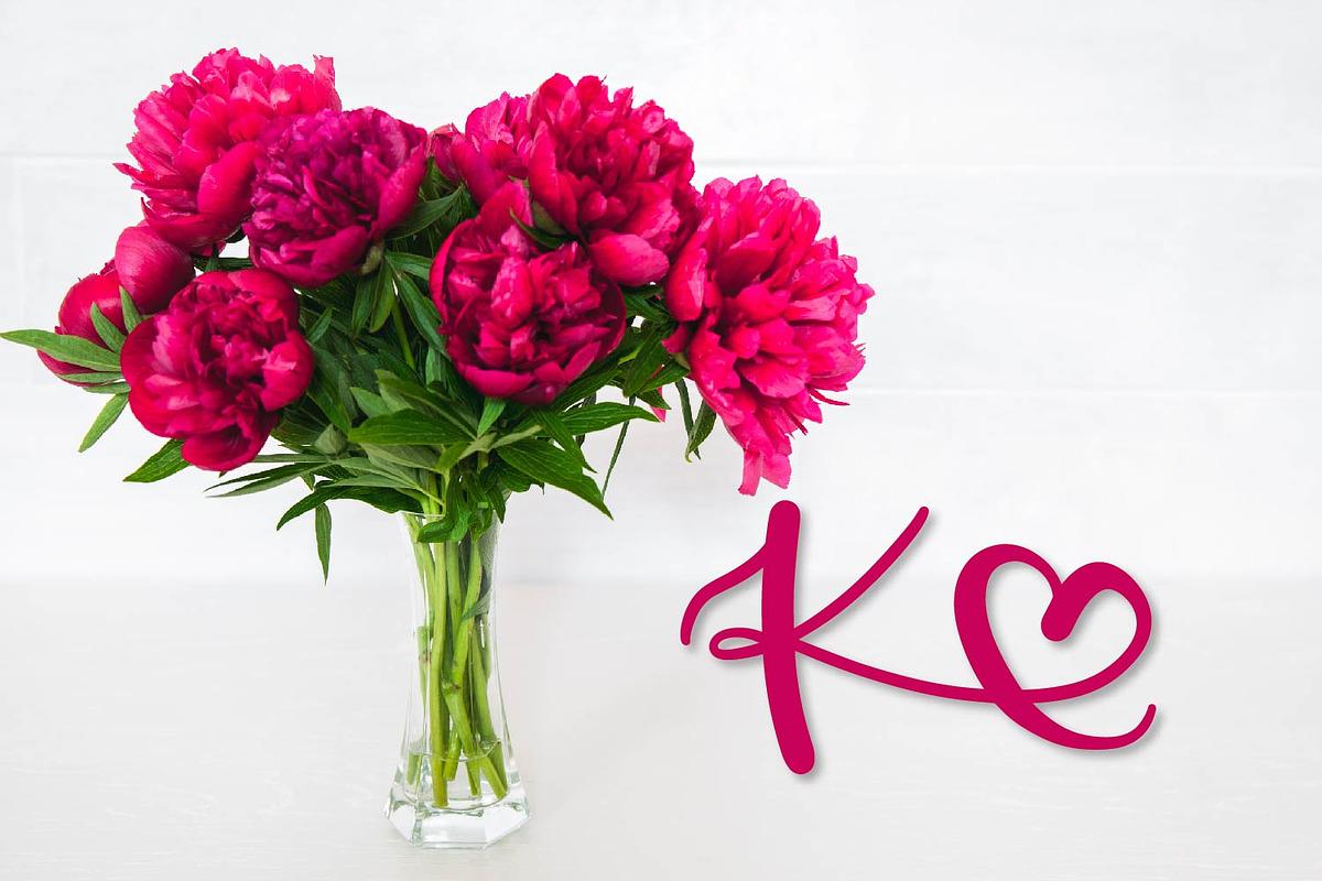 Heart Monogram Font - Hand Lettered preview 3