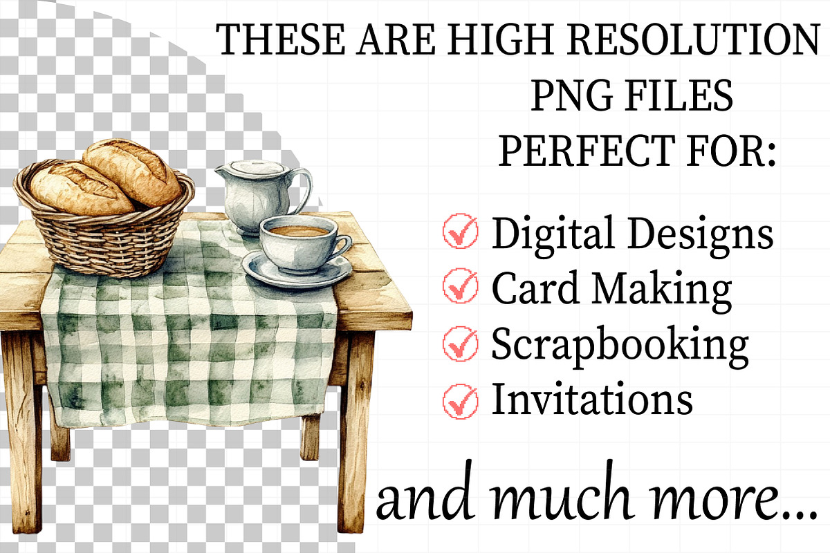 Watercolor Vintage Kitchen Clipart, an Illustration by Daily.Designs (Photo 2 of 7)