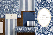 Arts & Crafts Floral Patterns Cobalt, a Pattern Graphic by Eclectic Anthology (Thumbnail 2 of 10)