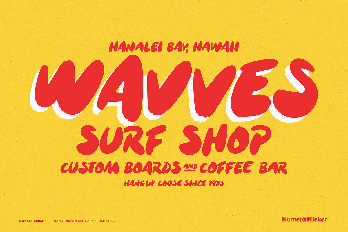 Monkey Brush, a Handwritten Font by Komet & Flicker (Photo 13 of 15)