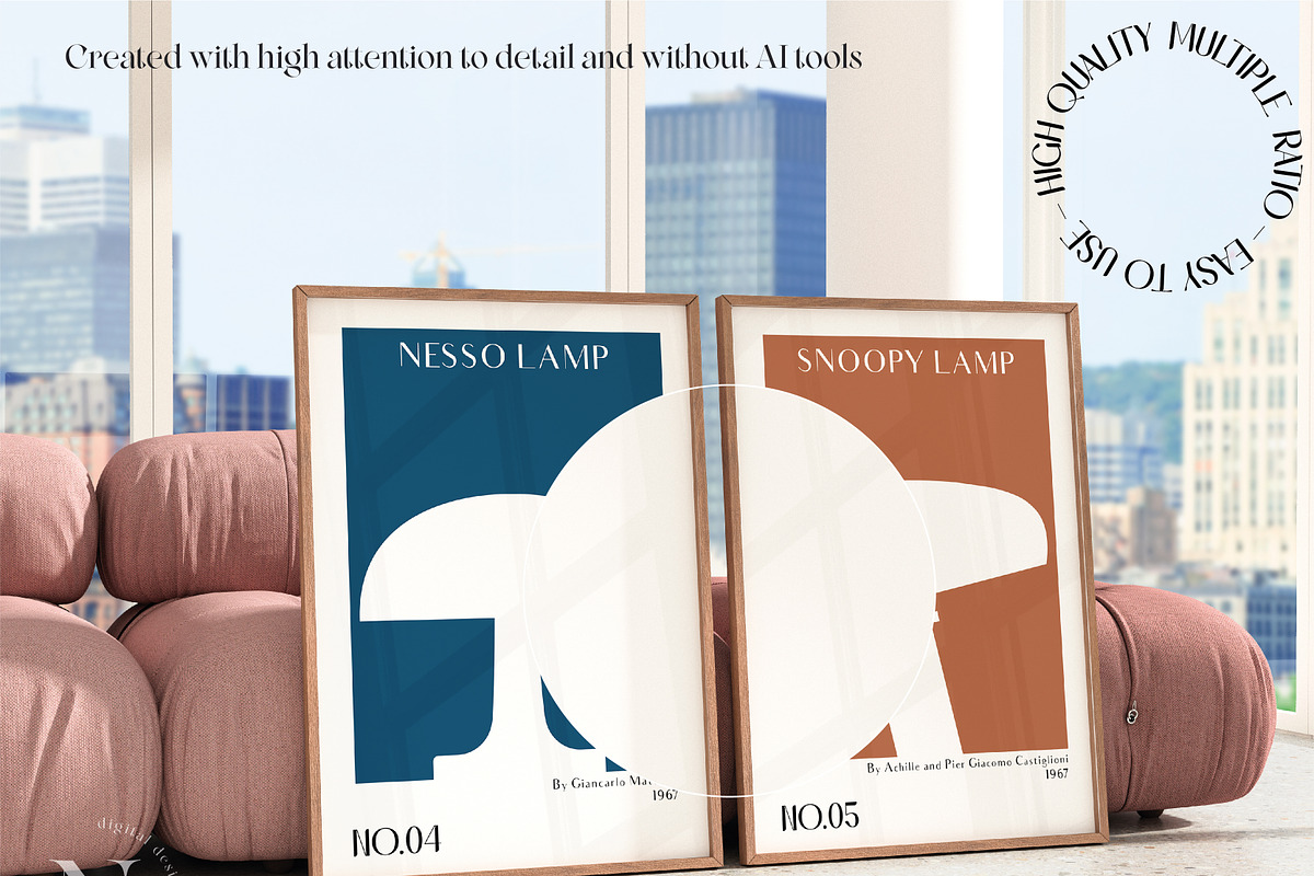 Mockup bundle in bright interior, a Product Mockup by N digital designs (Photo 3 of 5)