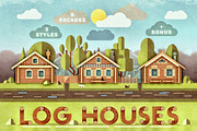 Log houses, an Object Illustration by daseugen (Thumbnail 1 of 5)