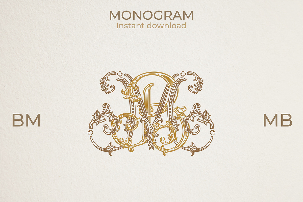 MB BM Wedding Monogram Logo, a Branding & Logo Template by LogoAV (Photo 6 of 6)