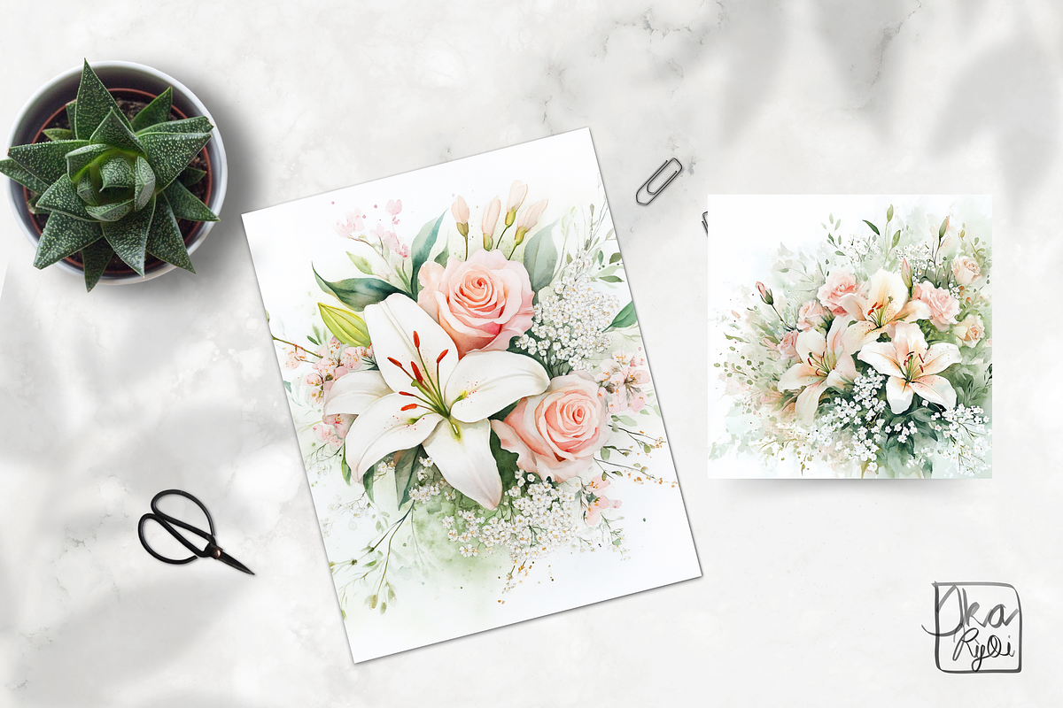 Serenade of Hydrangeas and Blushing, an Illustration by ikarifq shop (Photo 3 of 4)