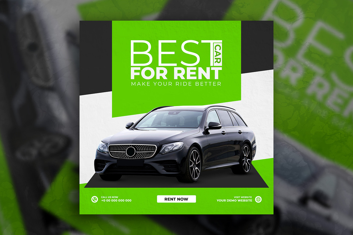 Rent a car social media post, a Social Media Template by Tanmoy Topu (Photo 11 of 11)