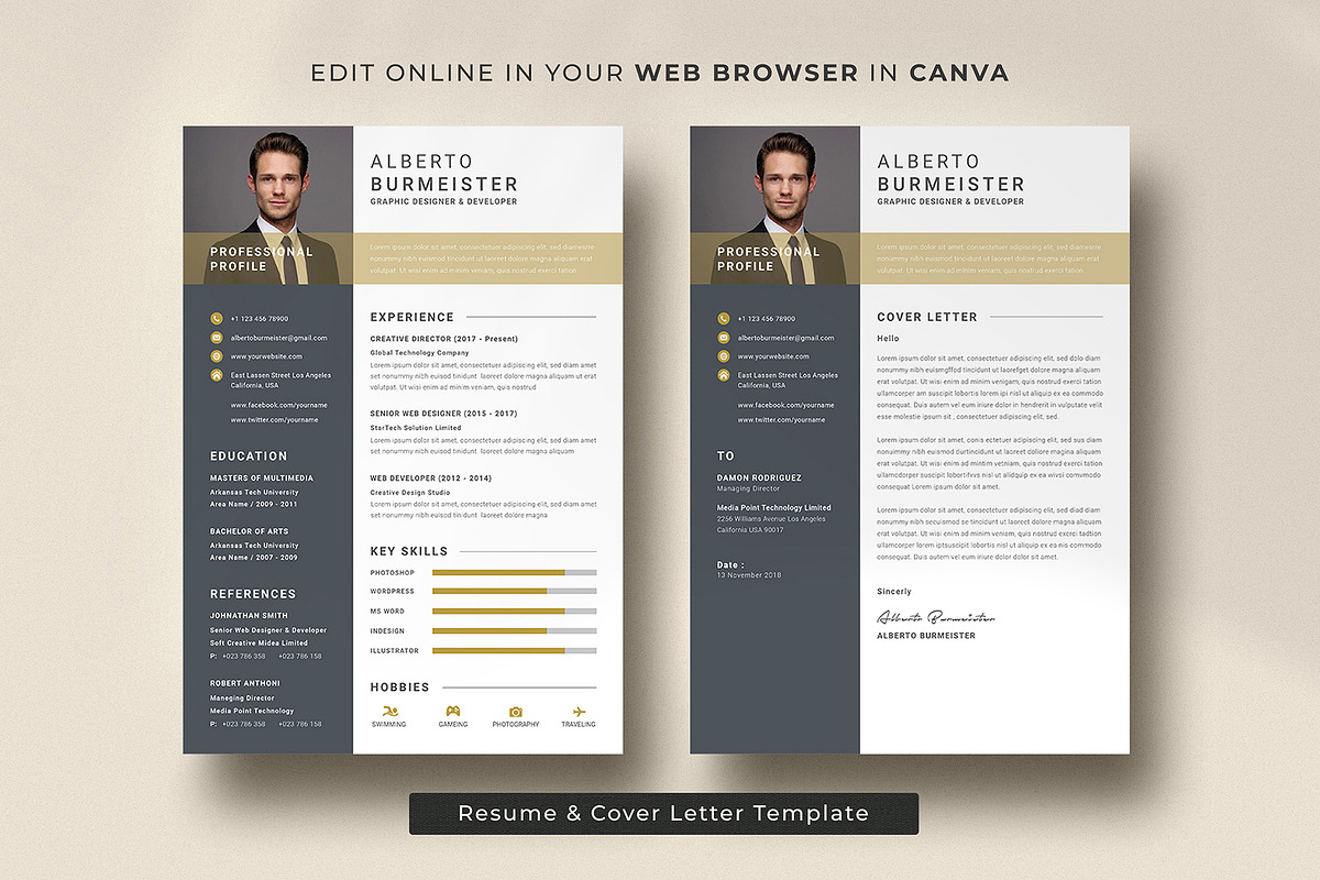 Resume Canva, a Resume Template by DesignDevisers (Photo 4 of 10)