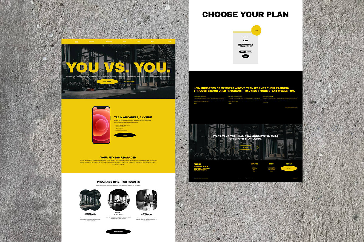 FitPro - Squarespace Template, a Squarespace Template by Gem Media (Photo 2 of 5)