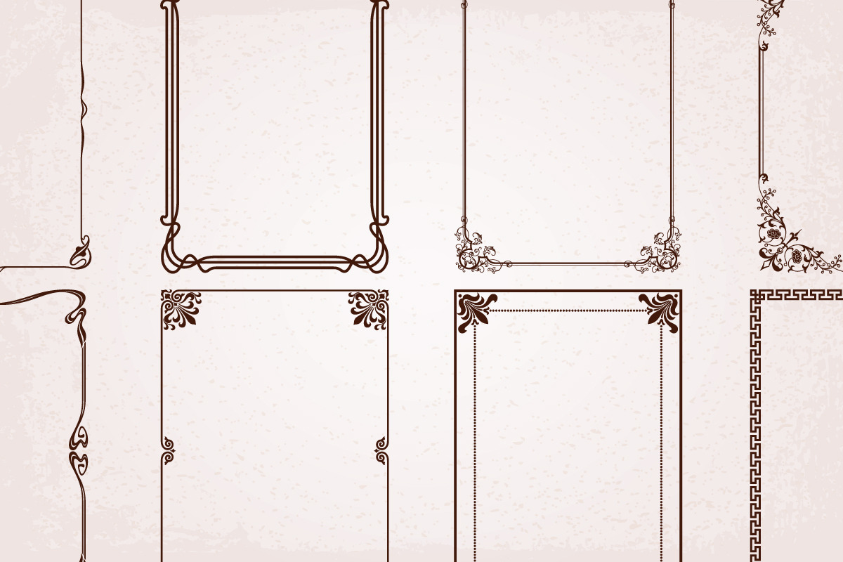 28 Decorative frames borders set #3, an Object Graphic by Digiselector Design Goods (Photo 3 of 6)