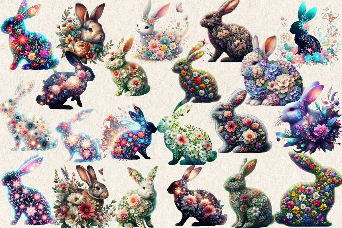 Floral Pattern EasterSublimation Bun, an Illustration by Wow Magic (Photo 2 of 2)