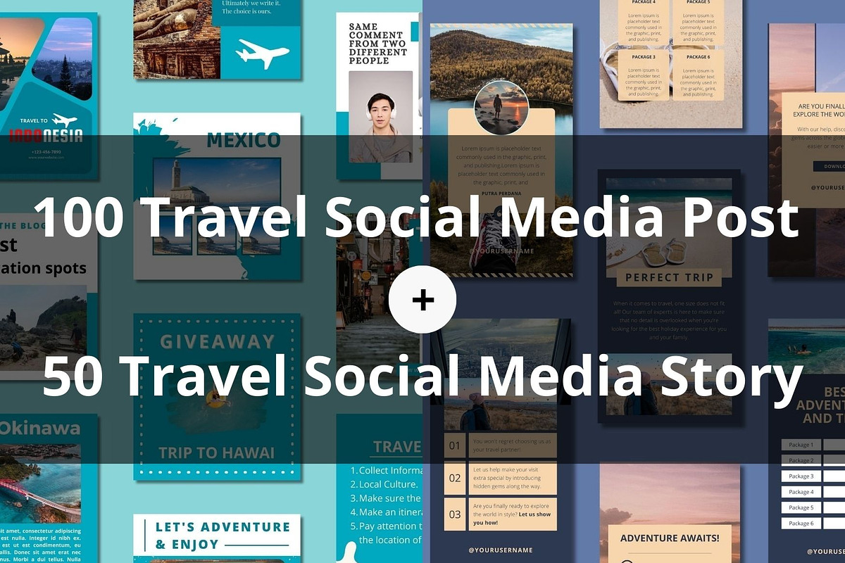 Travel Social Media Canva Templates preview 2