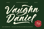 Vaughn Daniel Bold Handwritten Font, a Script Font by stylishtype.co (Thumbnail 1 of 19)