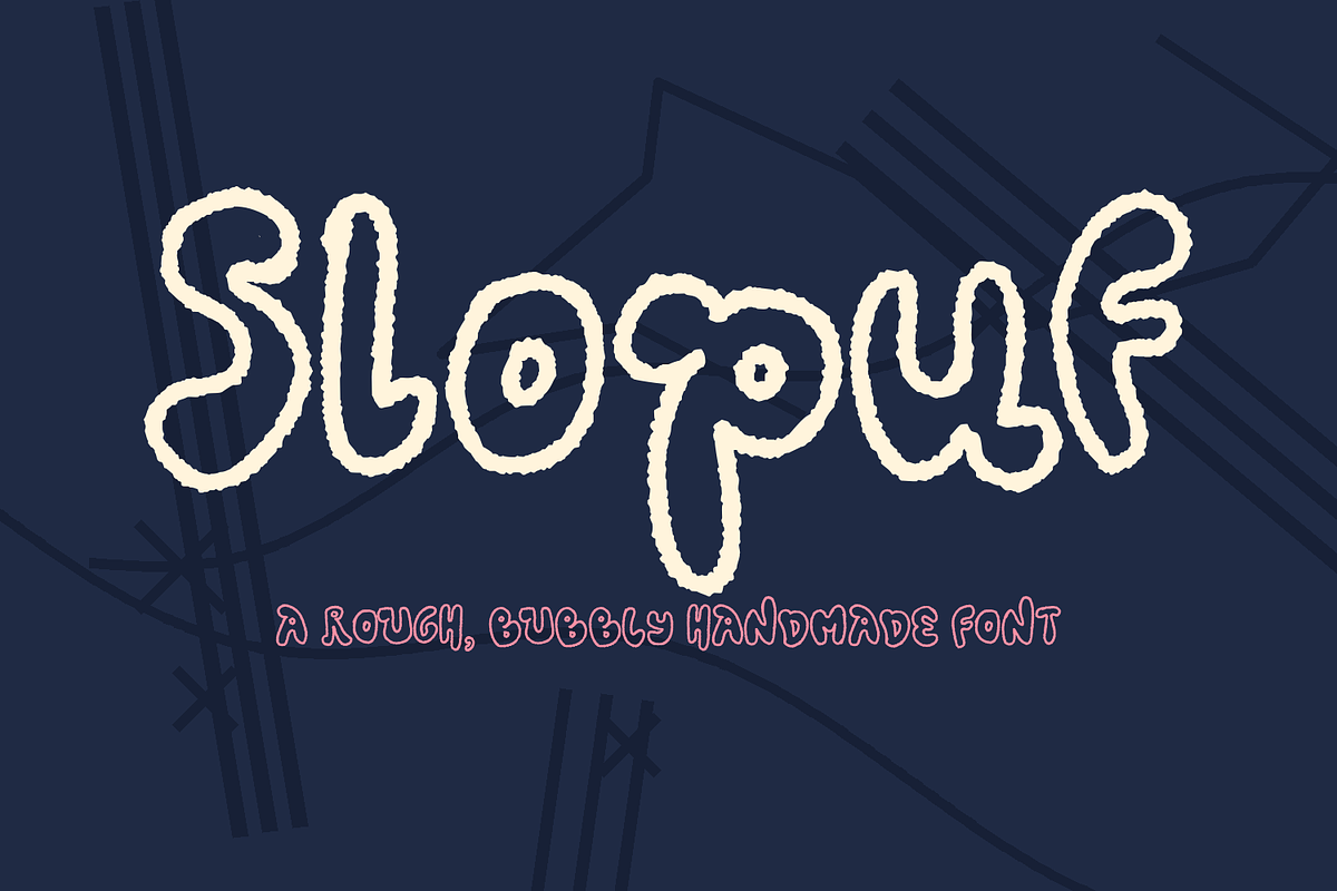 Slopuf | Hand-Drawn Outline Font, a Handwritten Font by Oblique Foundry (Photo 1 of 11)