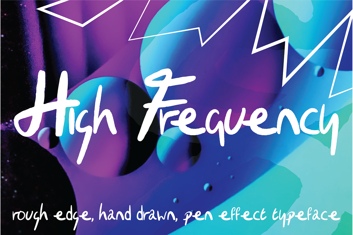 High Frequency hand lettered script, a Script Font by Salty Sweet Creative (Photo 1 of 5)