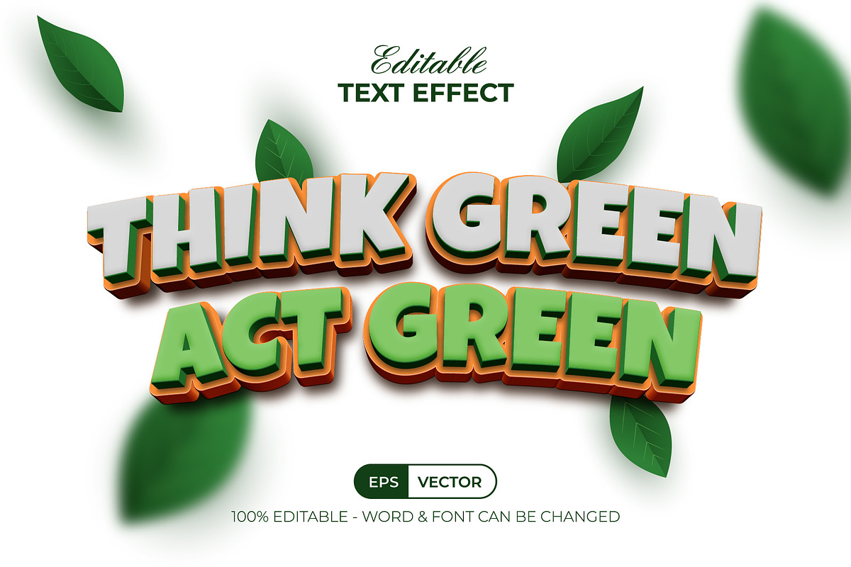 3D Nature Text Effect, a Layer Style Add-On by Mockmenot (Photo 1 of 3)
