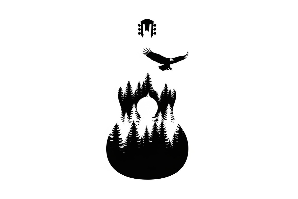 Nature Landscape Guitar Silhouette, an Object Illustration by Creativeshirt (Photo 21 of 31)