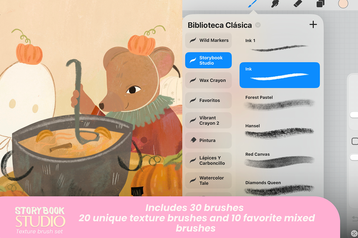 Storybook studio for Procreate, a Brush Add-On by Eliza Moreno Illustration (Photo 4 of 6)