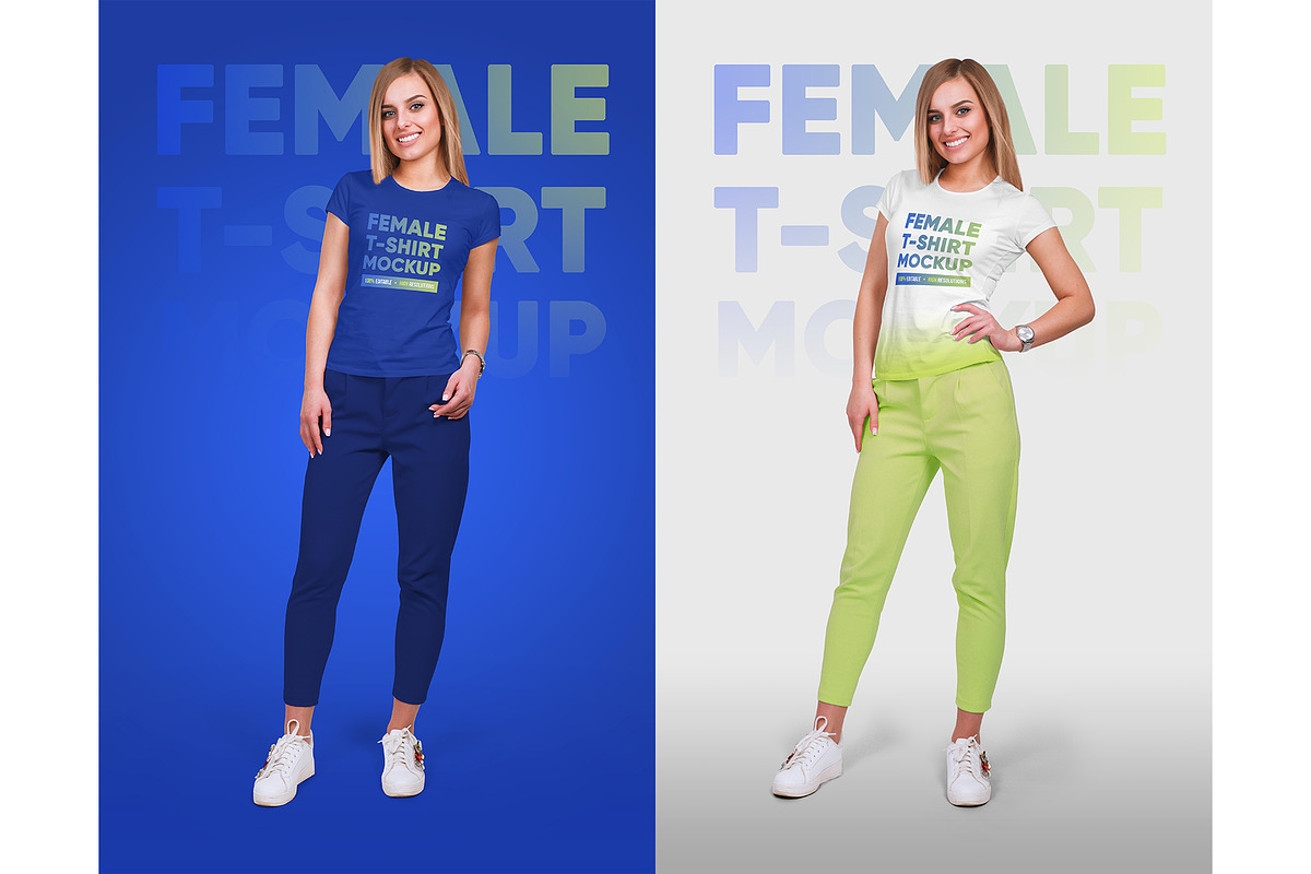 Female T-Shirt Mockups Vol 4 Part 2, a Shirt Mockup by Hi, Mock-Up! (Photo 7 of 10)